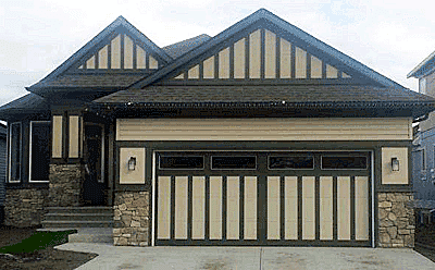 The Patterson with Optional Clear Glass custom garage door