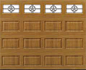 Short Panel with Americana DecraGlass garage door