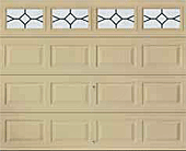 Short Panel with Chalet DecraGlass garage door