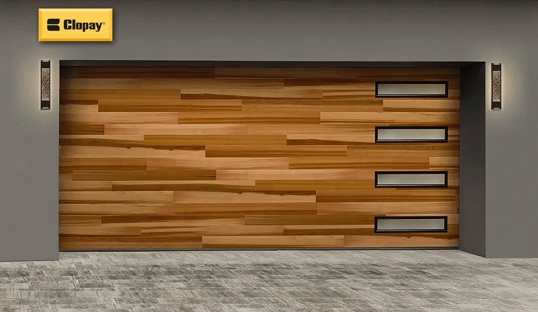 Clopay Modern Steel™ Ultra-Grain® Plank garage door