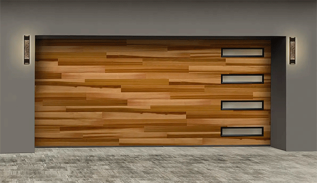 Modern Steel Plank Garage Door