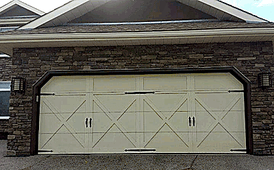 The Hillhurst Custom with optional decorative hardware custom garage door