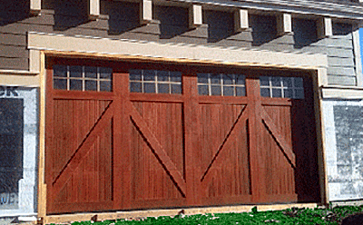 Cedar garage door