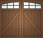 Cedar garage door style
